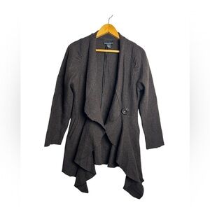 Cynthia Rowley 100% Boiled Wool Chunky boho Punk Minimalist cardigan sweater S